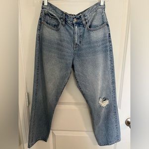 JCrew slouchy boyfriend jean 26P. Lighter wash